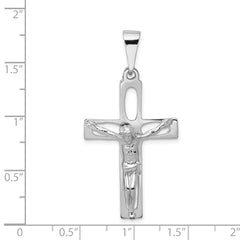 14k White Gold Crucifix Pendant