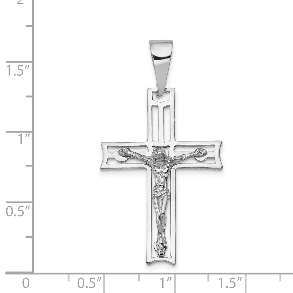 14k White Gold Crucifix Pendant