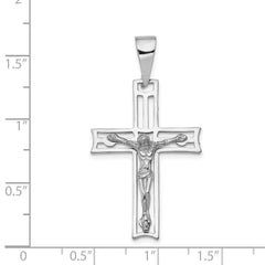 14k White Gold Crucifix Pendant