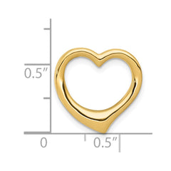 14K Polished Heart Chain Slide - 2