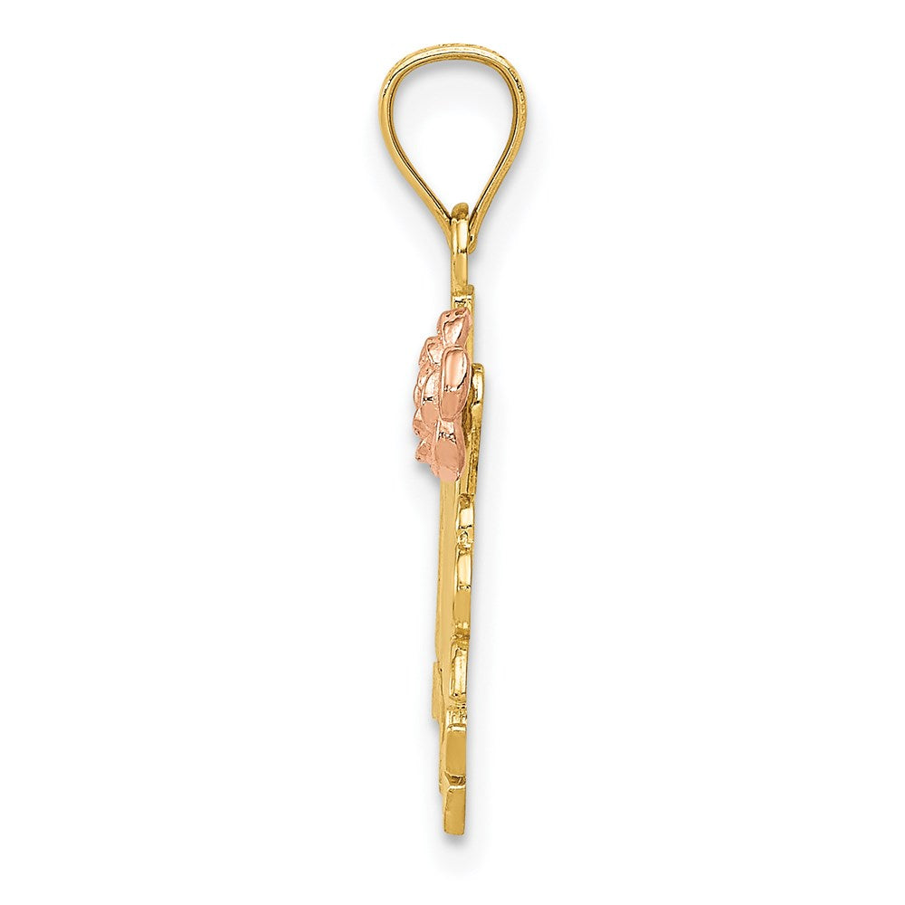 14k Yellow and Rose Gold #1 MADRE Pendant