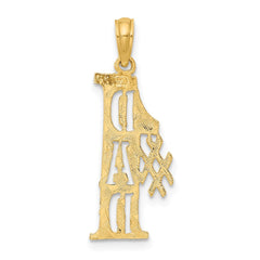 14k #1 DAD Cut-out Vertical Charm