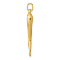 14k 3D Italian Horn Charm - 5
