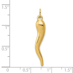 14k 3D Italian Horn Charm - 5