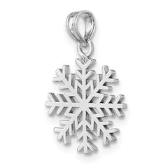 14k White Gold Snowflake Pendant