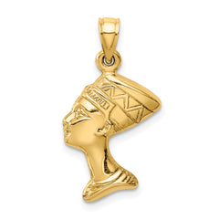 14k 3-D Nefertiti Pendant - 2