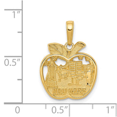 14k NEW YORK City Skyline in Apple Pendant - 2