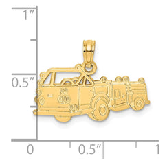 14k Fire Truck Charm - 2