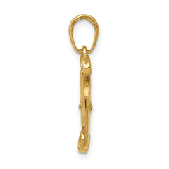 14k 3-D Moveable Scissors Pendant