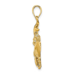 14k Large Taurus Zodiac Charm