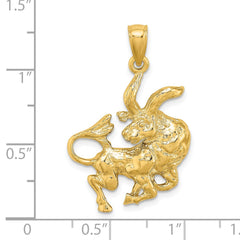 14k Large Taurus Zodiac Charm