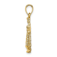 14k Large Libra Zodiac Charm