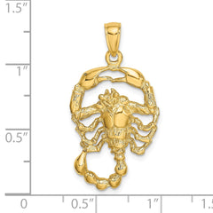 14k Large Scorpio Zodiac Charm