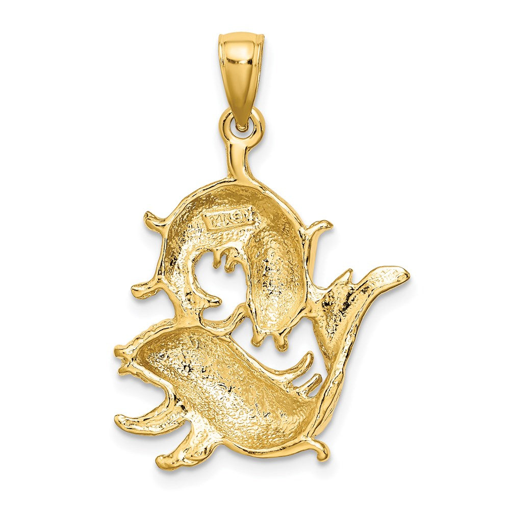 14k Large Pisces Zodiac Charm