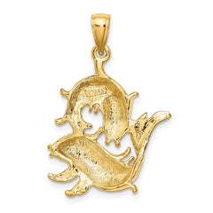 14k Large Pisces Zodiac Charm