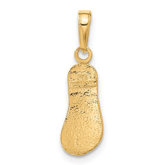 14k 3D Single Flip-Flop Pendant