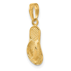 14k 3D Single Flip-Flop Pendant