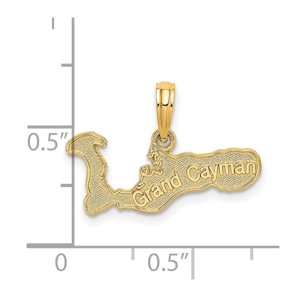 14k GRAND CAYMAN Island Map Charm