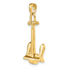 14k 3-D T-Bar Style Anchor Pendant