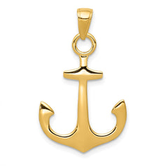 14k Anchor Pendant - 2