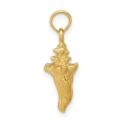 14k 3-D Conch Shell Pendant