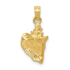 14k 3-D Conch Shell Pendant