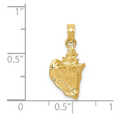 14k 3-D Conch Shell Pendant