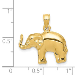 14k Elephant Pendant - 3