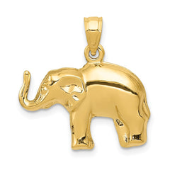 14k Elephant Pendant - 3
