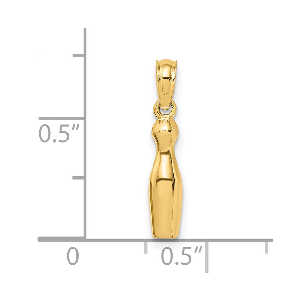 14k 3-D Bowling Charm