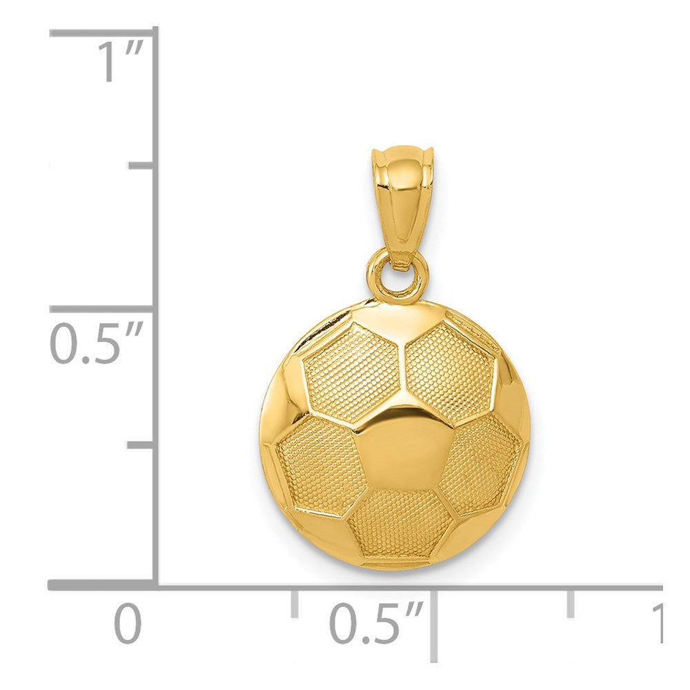 14k Soccer Ball Pendant