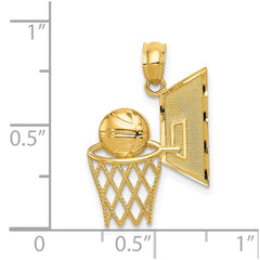 14k Basketball Pendant