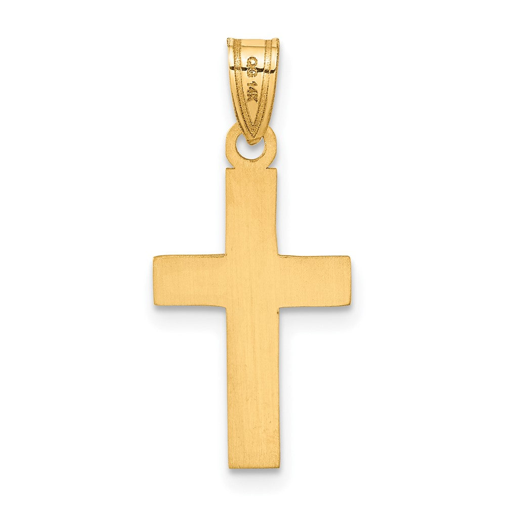 14K Polished Cross Charm