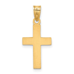 14K Polished Cross Charm