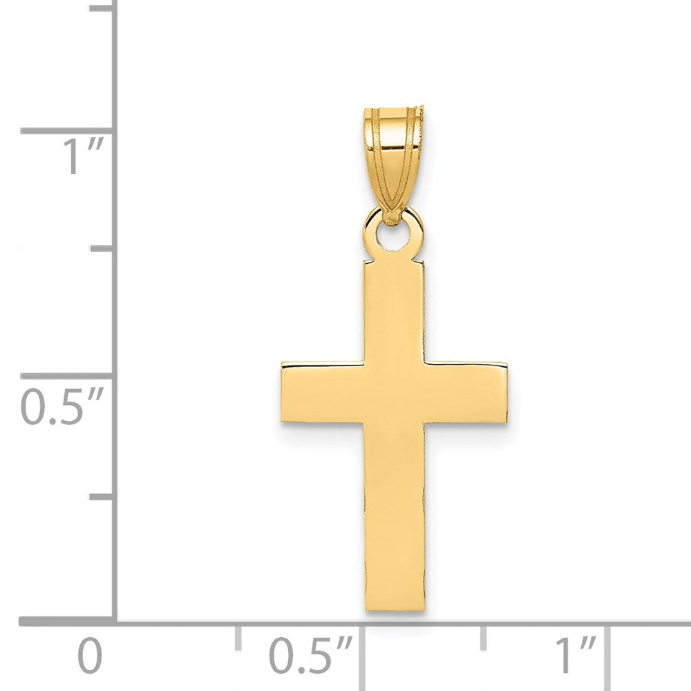 14K Polished Cross Charm