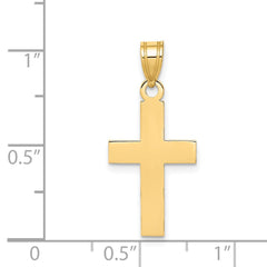 14K Polished Cross Charm