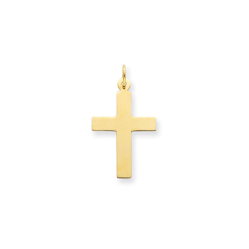14k Polished Cross Charm - 6
