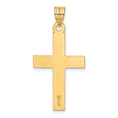 14K Polished Cross Charm - 7
