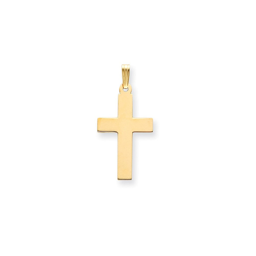 14K Polished Cross Charm - 7