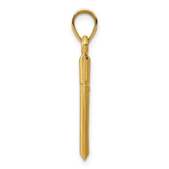 14k Polished Hollow Cross Pendant