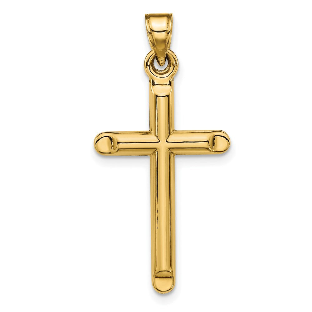 14k 3-D Hollow Cross Pendant