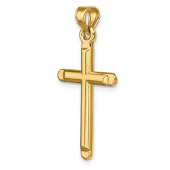 14k 3-D Hollow Cross Pendant