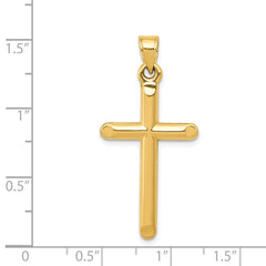 14k 3-D Hollow Cross Pendant