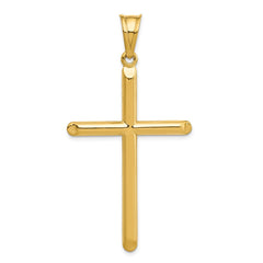 14k 3-D Hollow Cross Pendant