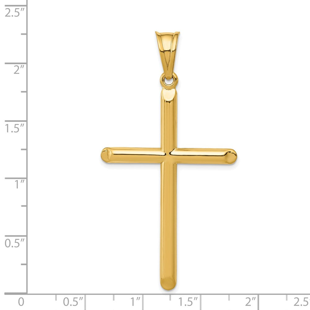 14k 3-D Hollow Cross Pendant