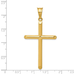 14k 3-D Hollow Cross Pendant