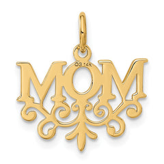 14k MOM Charm