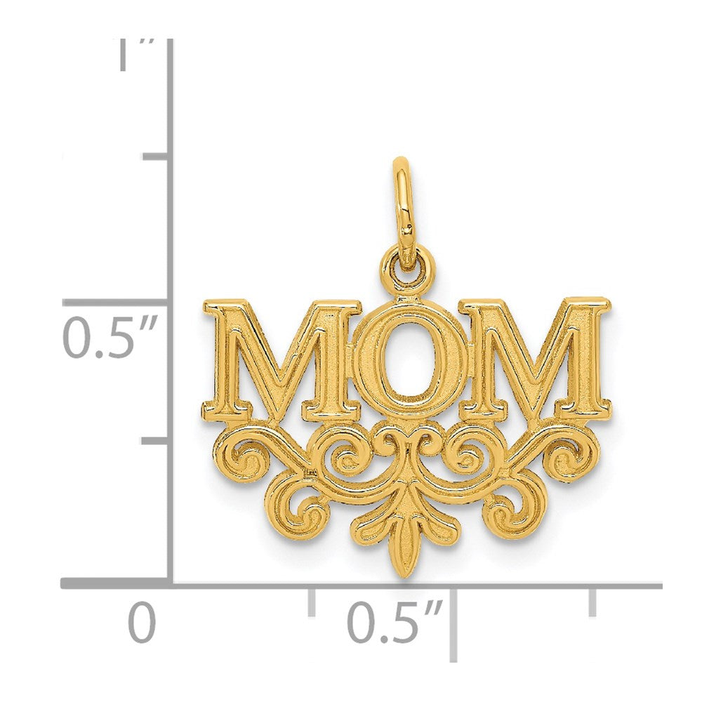 14k MOM Charm