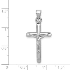 14k White Gold Crucifix Pendant