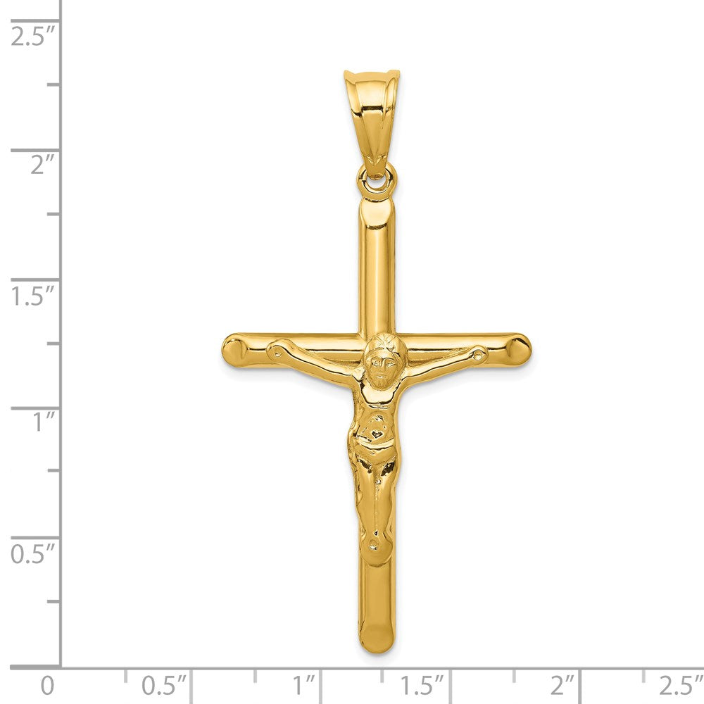 14k Polished Hollow Crucifix Pendant